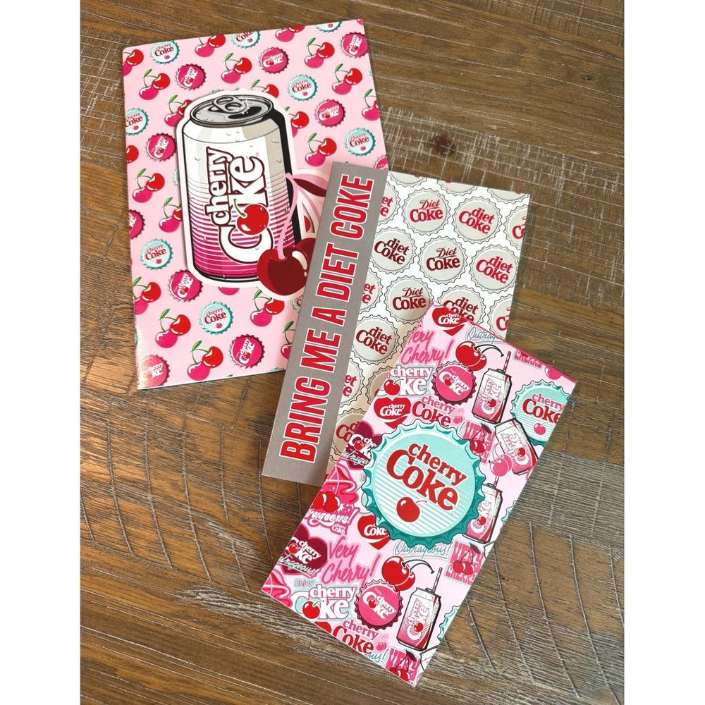 NEW Diet Coke Notebook Journal Collectible Retro Aesthetic Stationery Cherry